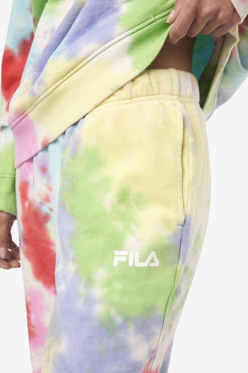 Fila Raleigh Tie Dye Joggers Dame Grøn Hvide Rød | 412-OAZNUY