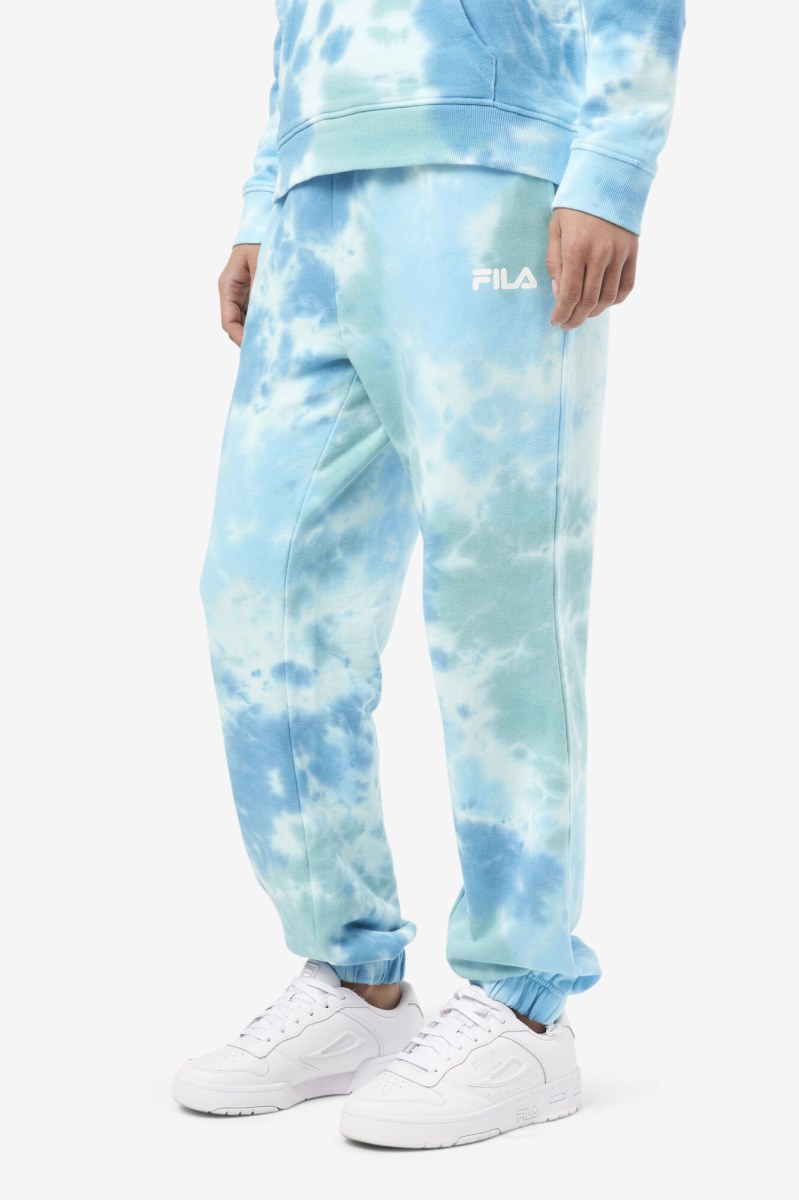 Fila Raleigh Tie Dye Joggers Dame Hvide | 075-TFIBMO