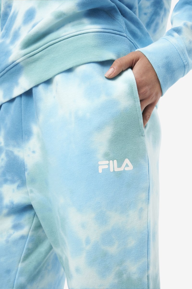 Fila Raleigh Tie Dye Joggers Dame Hvide | 075-TFIBMO