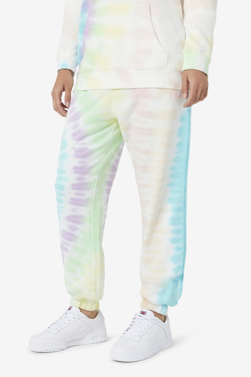 Fila Raleigh Tie Dye Joggers Dame Hvide | 162-ONGLEP