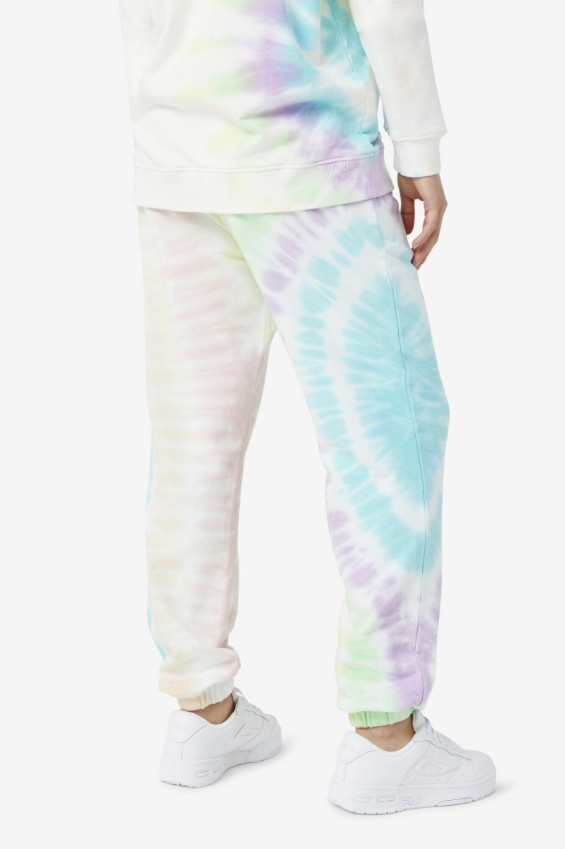 Fila Raleigh Tie Dye Joggers Dame Hvide | 162-ONGLEP