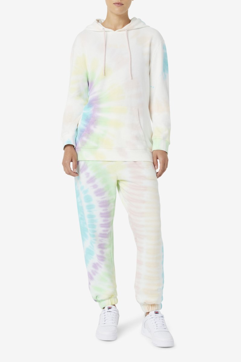 Fila Raleigh Tie Dye Joggers Dame Hvide | 162-ONGLEP