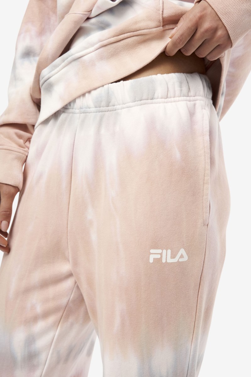 Fila Raleigh Tie Dye Joggers Dame Hvide | 340-VTHLXY