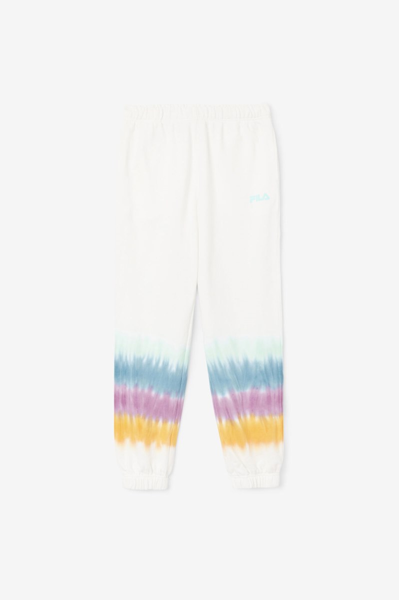 Fila Raleigh Tie Dye Joggers Dame Hvide | 721-XNAQHI