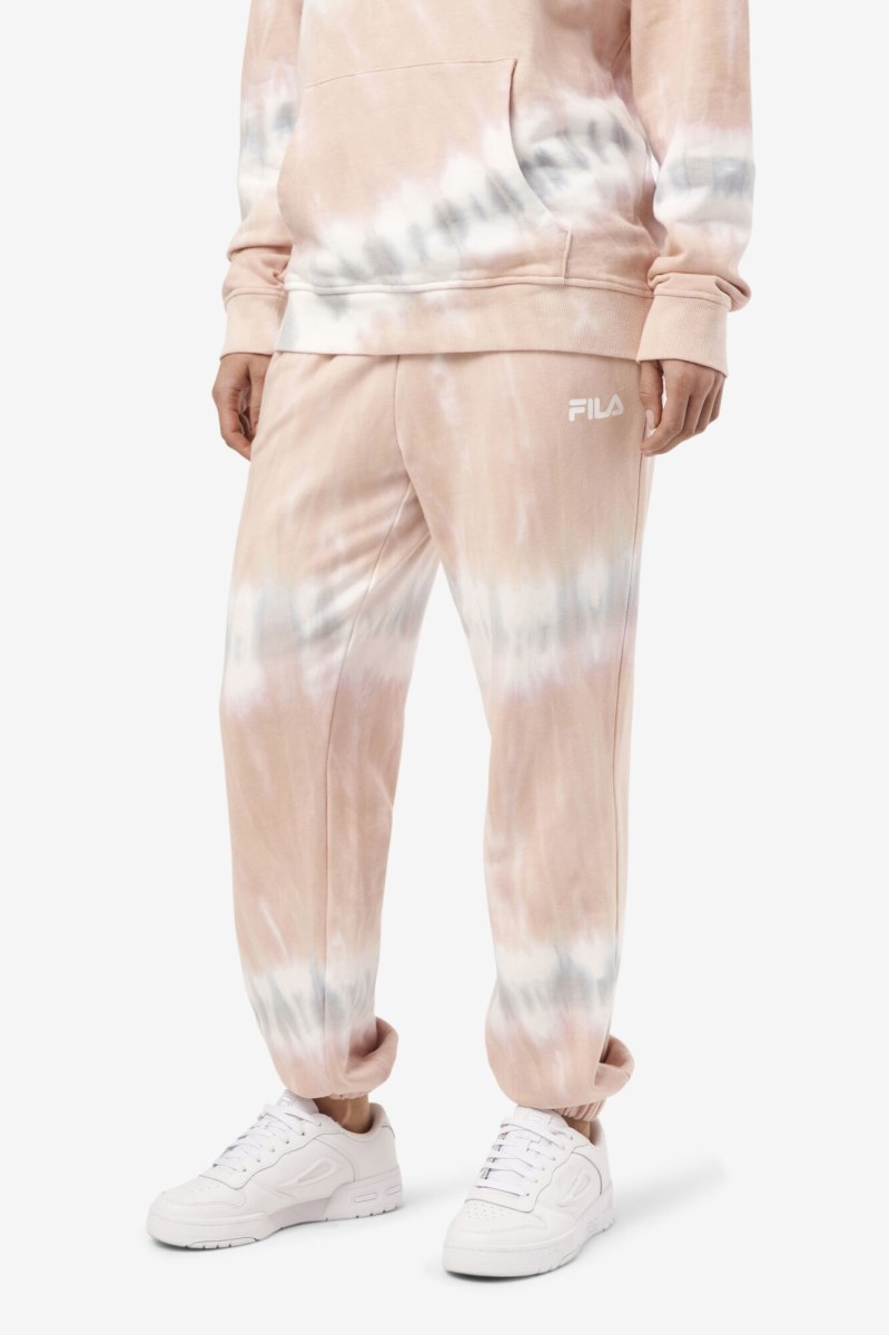 Fila Raleigh Tie Dye Joggers Dame Hvide | 980-ZRCVPS