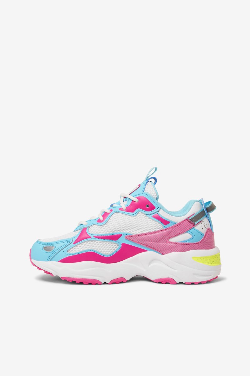 Fila Ray Tracer Apex Track Sko Dame Hvide Lyserød | 356-DRCVJM