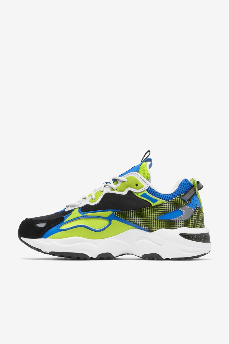 Fila Ray Tracer Apex Track Sko Herre Hvide Sort Lysegrøn | 805-EPUTQB