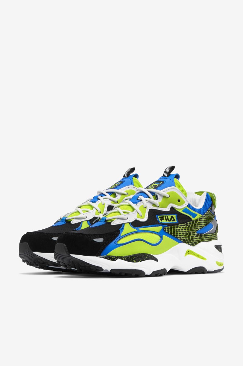 Fila Ray Tracer Apex Track Sko Herre Hvide Sort Lysegrøn | 805-EPUTQB