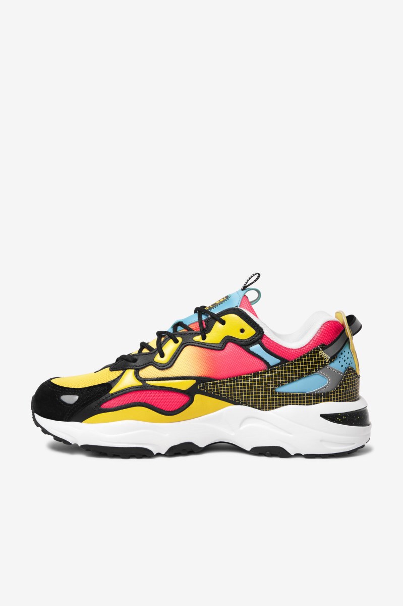 Fila Ray Tracer Apex Track Sko Herre Sort Dyb Lyserød Hvide | 183-GHMAWR