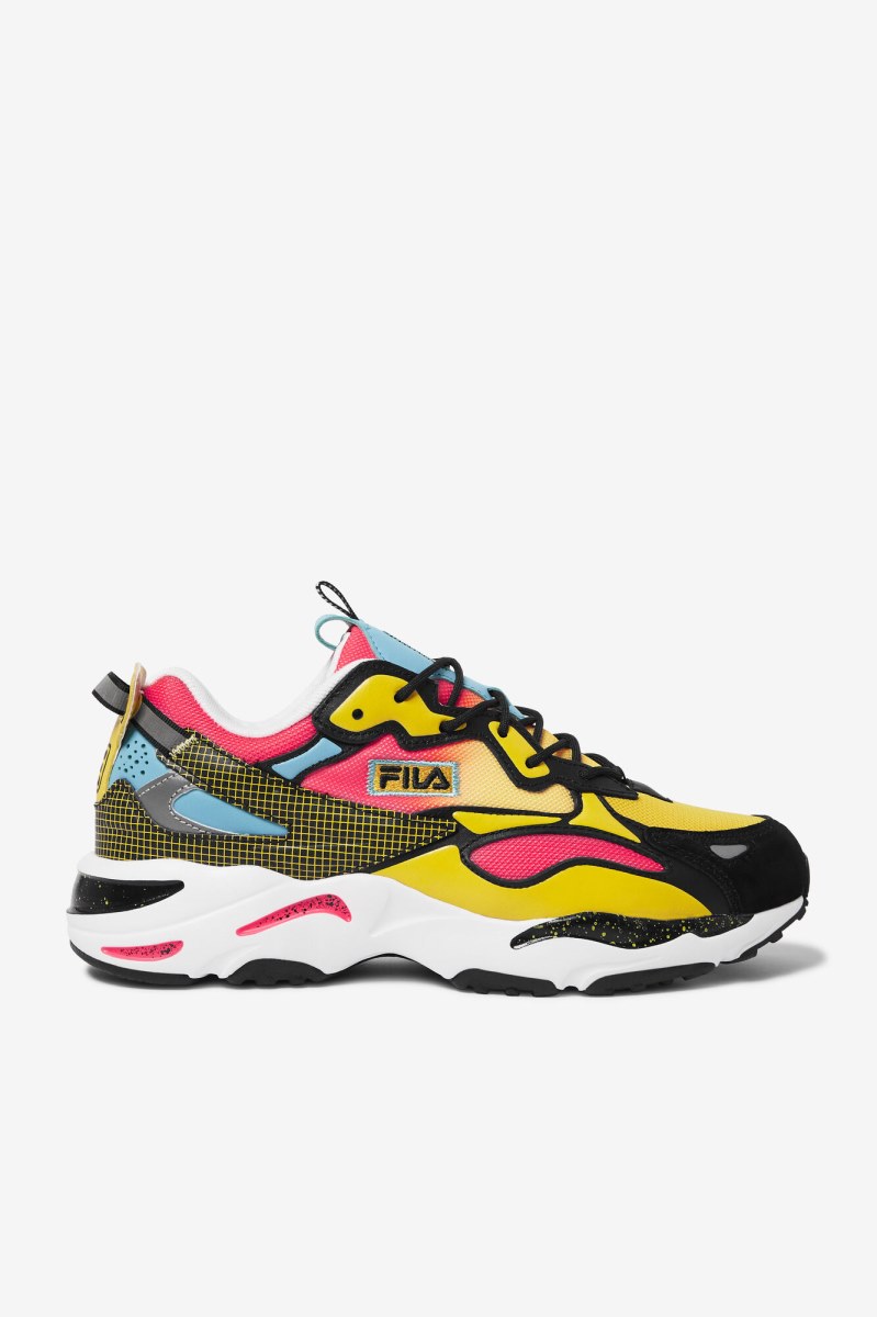 Fila Ray Tracer Apex Track Sko Herre Sort Dyb Lyserød Hvide | 183-GHMAWR