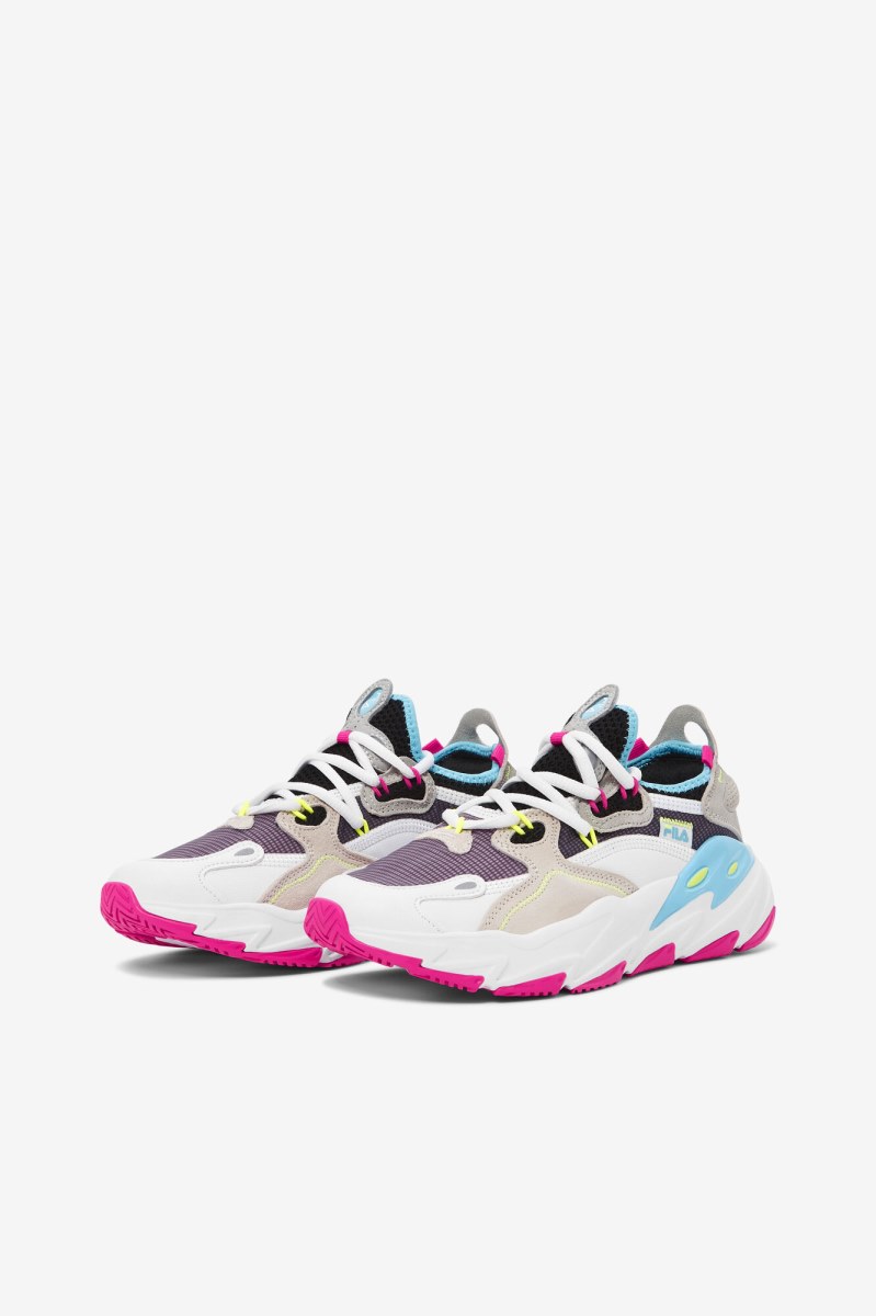 Fila Ray Tracer Evo 2 Track Sko Dame Hvide Lyserød | 369-VGZXAY