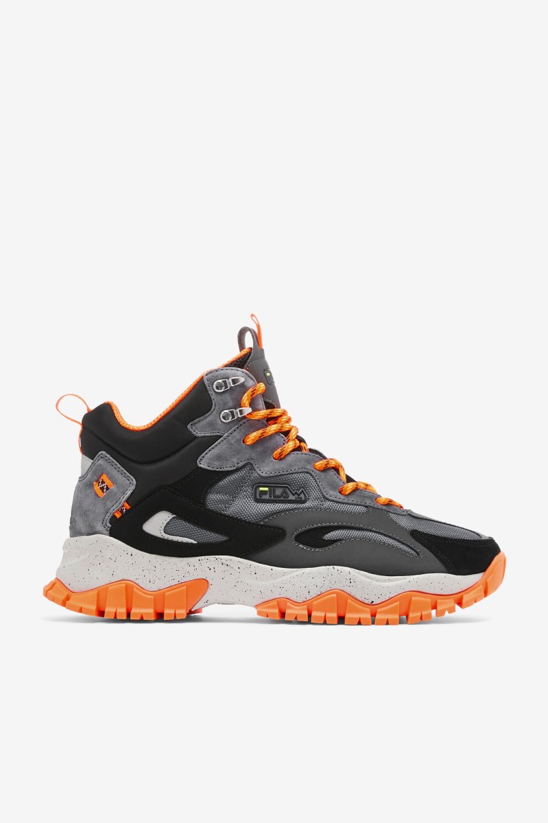 Fila Ray Tracer TR 2 Mid Track Sko Herre Sort Orange | 093-QBJEOH