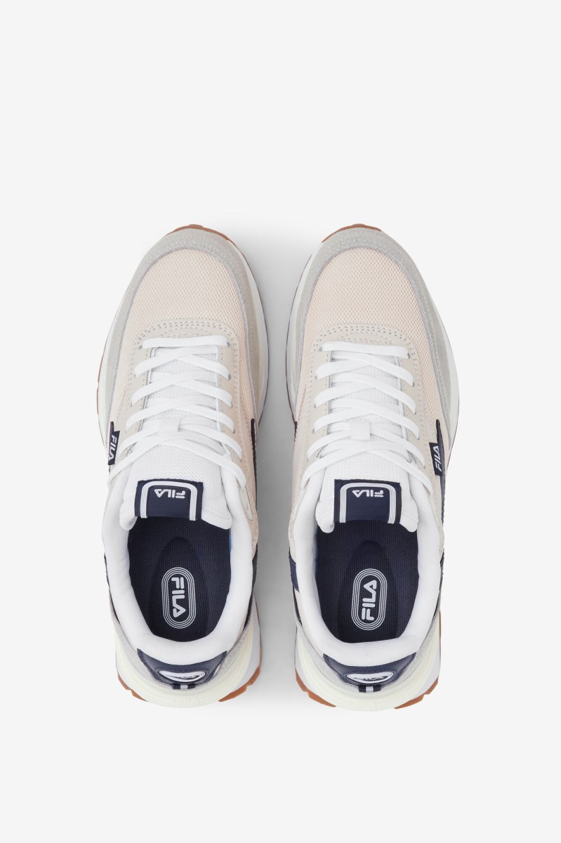 Fila Renno Sneakers Dame Brune Mørkeblå Hvide | 923-FQLJXW