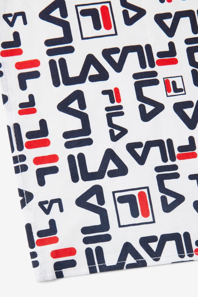 Fila Repeating Logo Bandana Hue Dame Hvide Flerfarvede | 728-WEIMRH