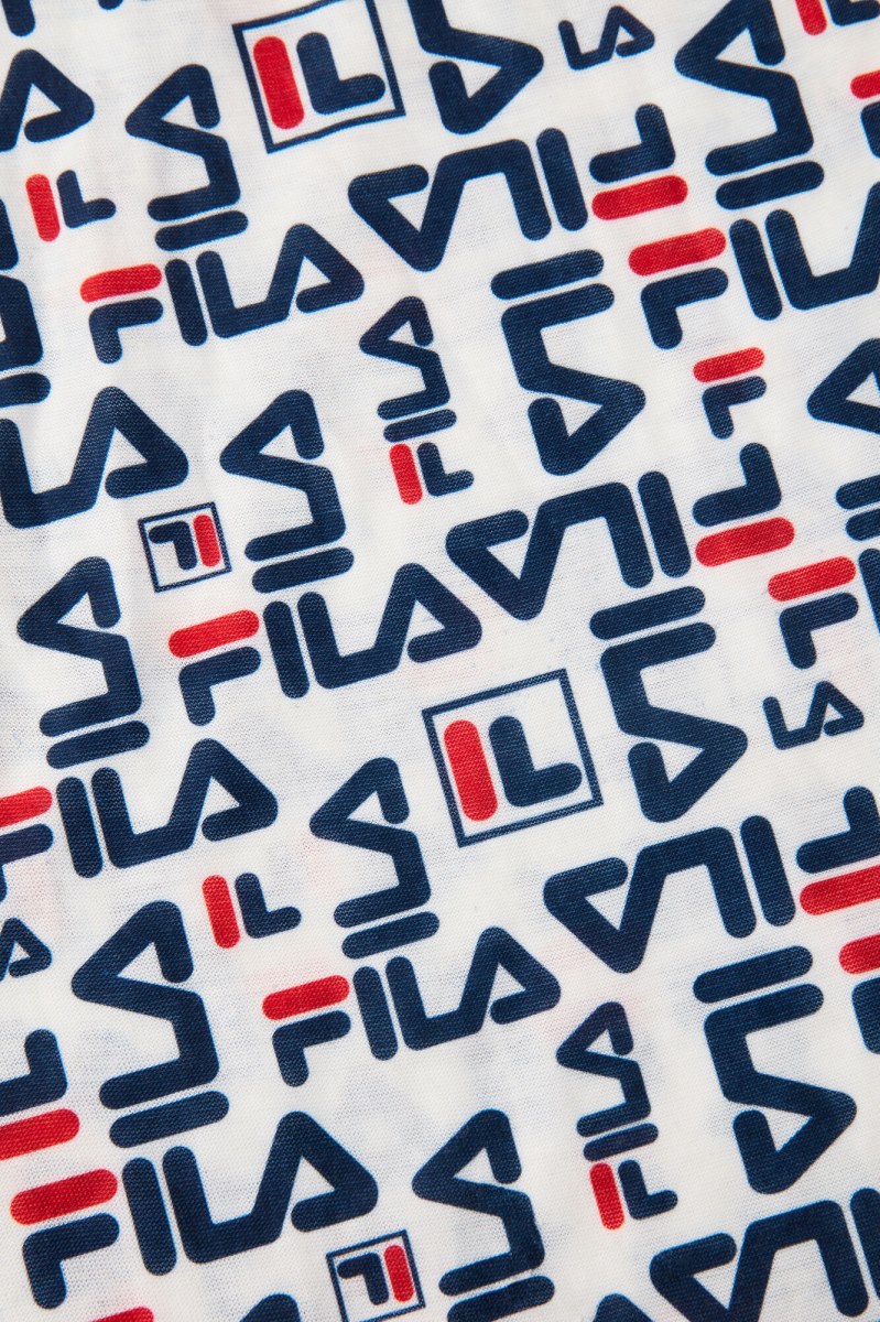 Fila Repeating Logo Gaitor Udstyr Dame Hvide Flerfarvede | 924-XGLNOQ