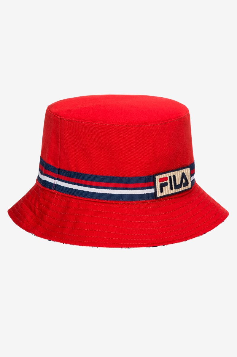 Fila Reversible Bøllehatte Dame Rød | 570-LTBSQI