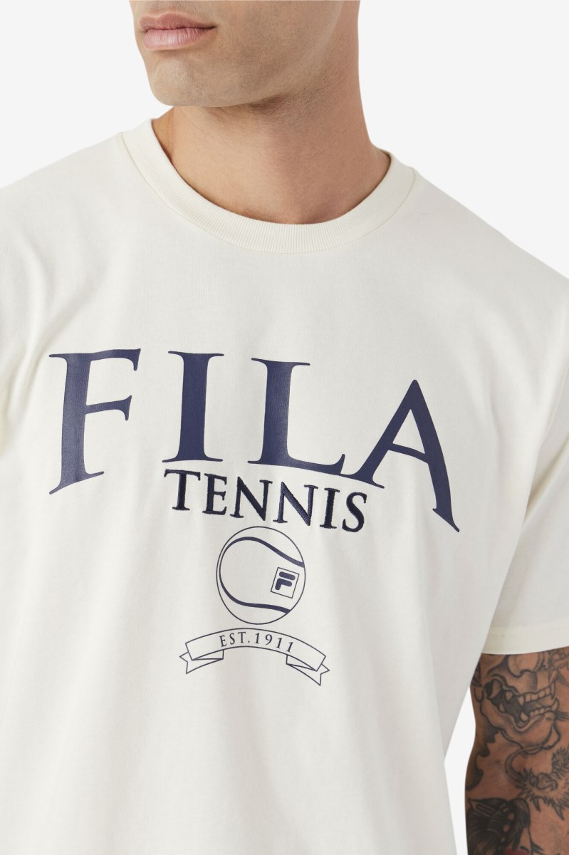 Fila Saran Tee T Shirts Herre Mørkeblå | 954-AJIWCX