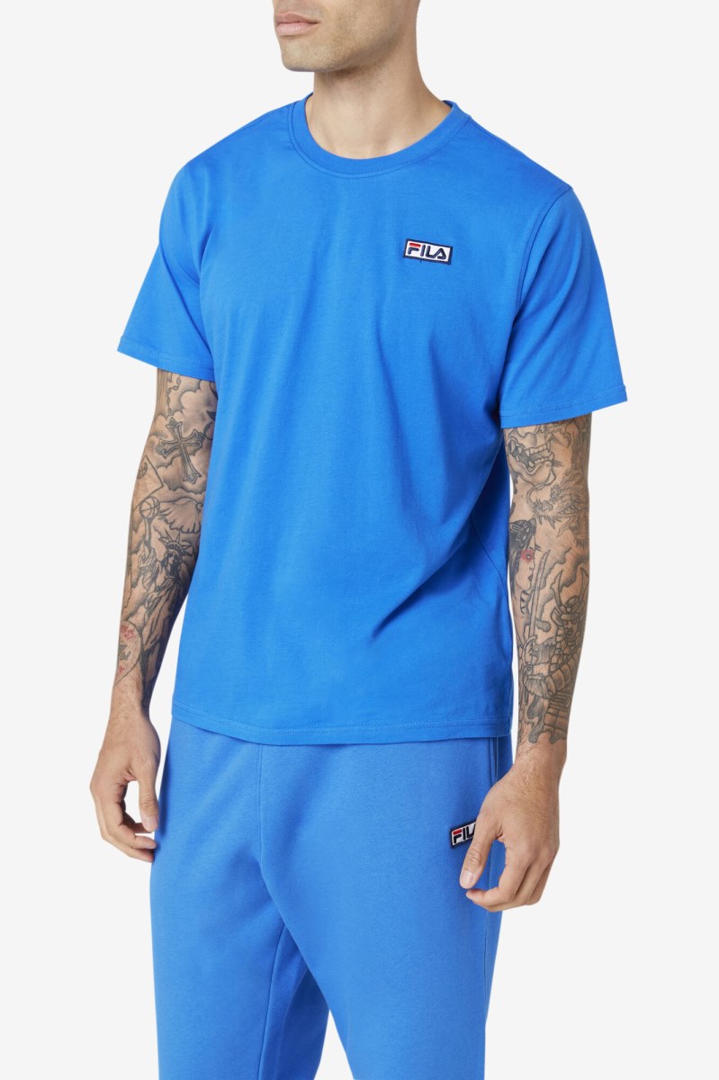 Fila Skylar Tee T Shirts Herre Blå | 183-ZQPFBO