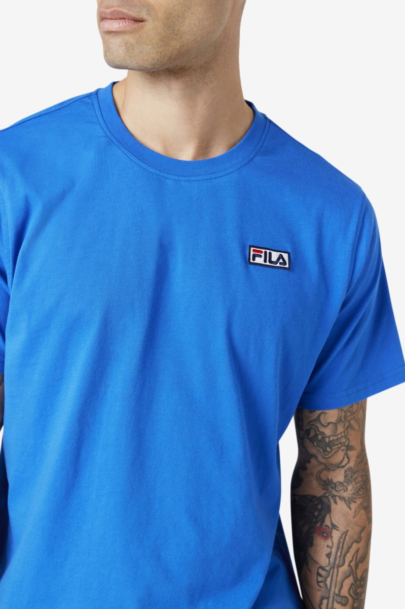 Fila Skylar Tee T Shirts Herre Blå | 183-ZQPFBO