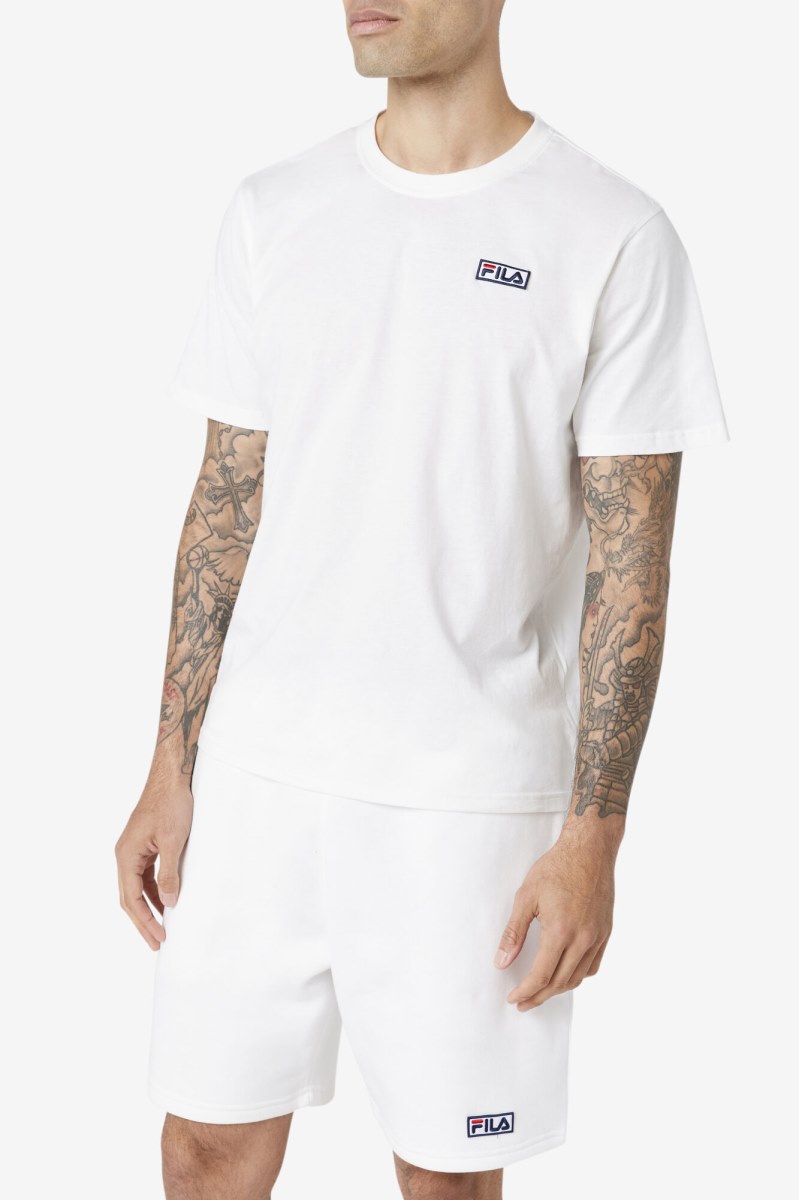 Fila Skylar Tee T Shirts Herre Hvide | 564-XNCYMH