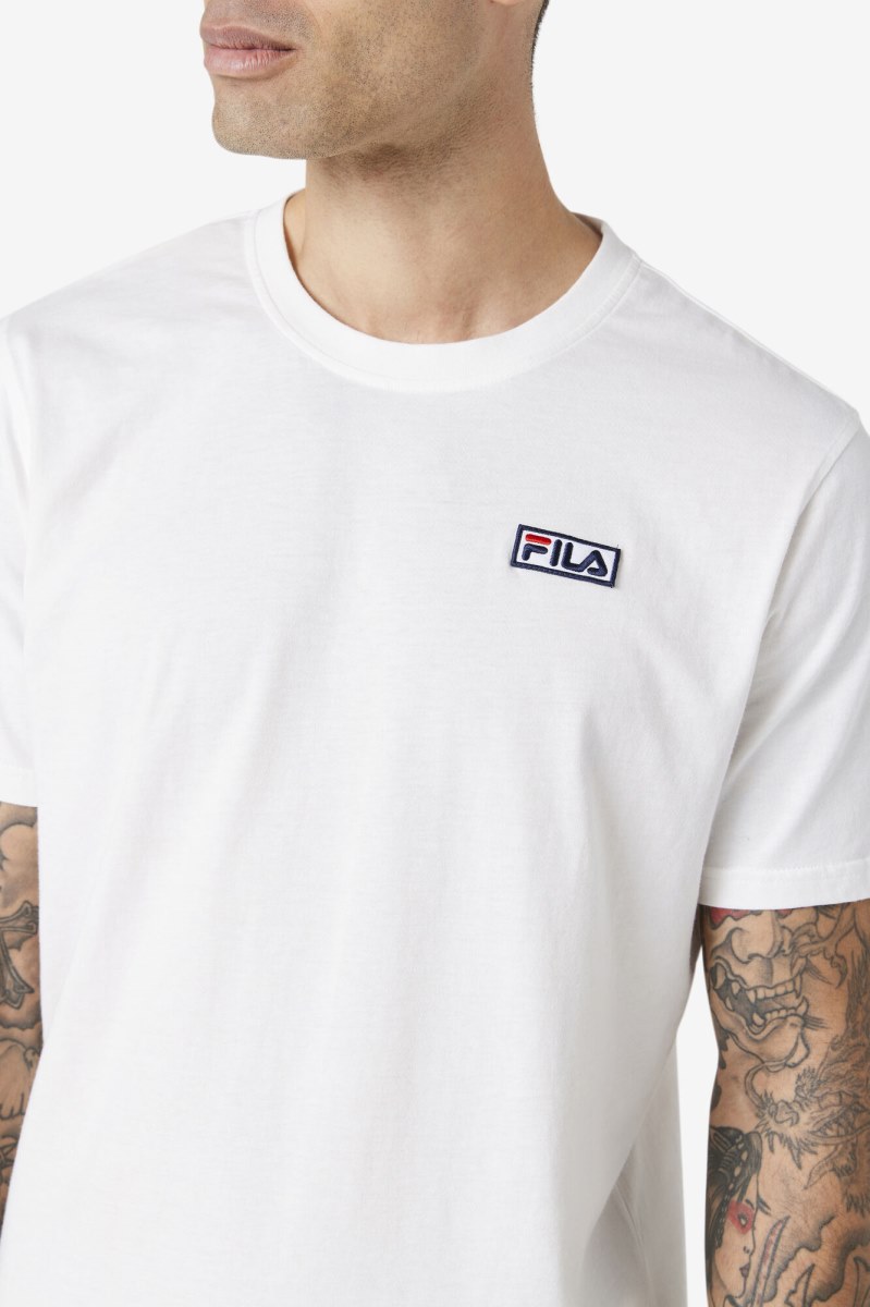 Fila Skylar Tee T Shirts Herre Hvide | 564-XNCYMH