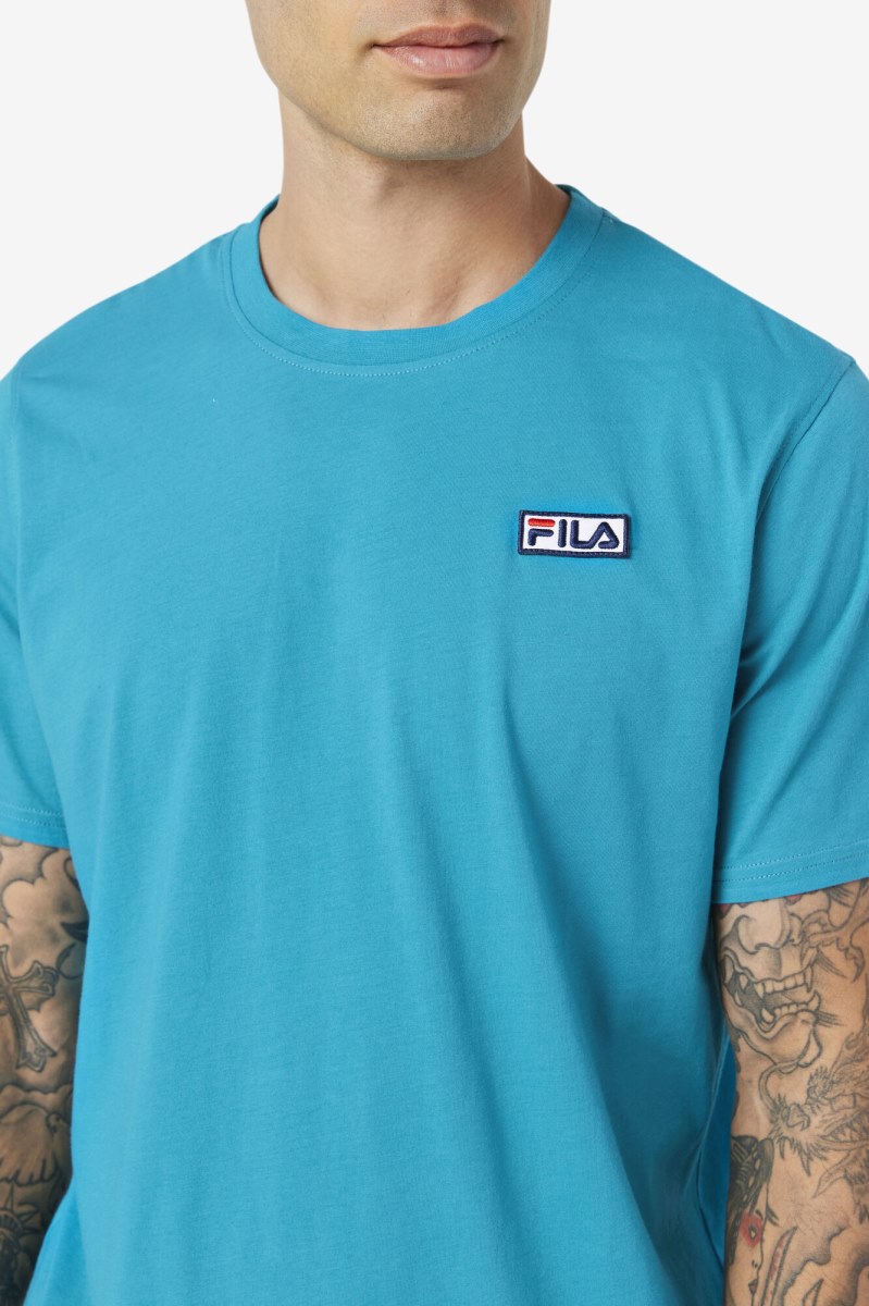 Fila Skylar Tee T Shirts Herre Turkis | 513-VMTXLW