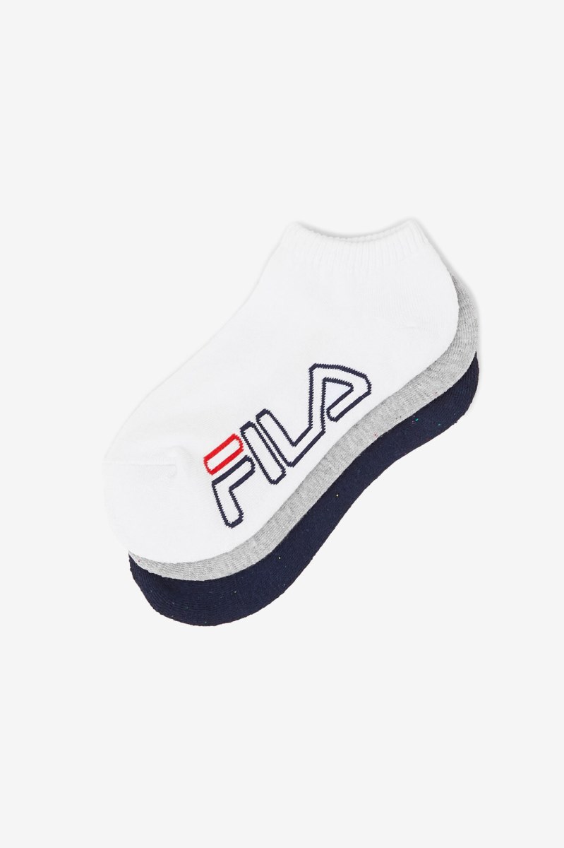 Fila Speckle Stripe No Show 3-Pack Sokker Dame Grå Flerfarvede | 514-WKATZU