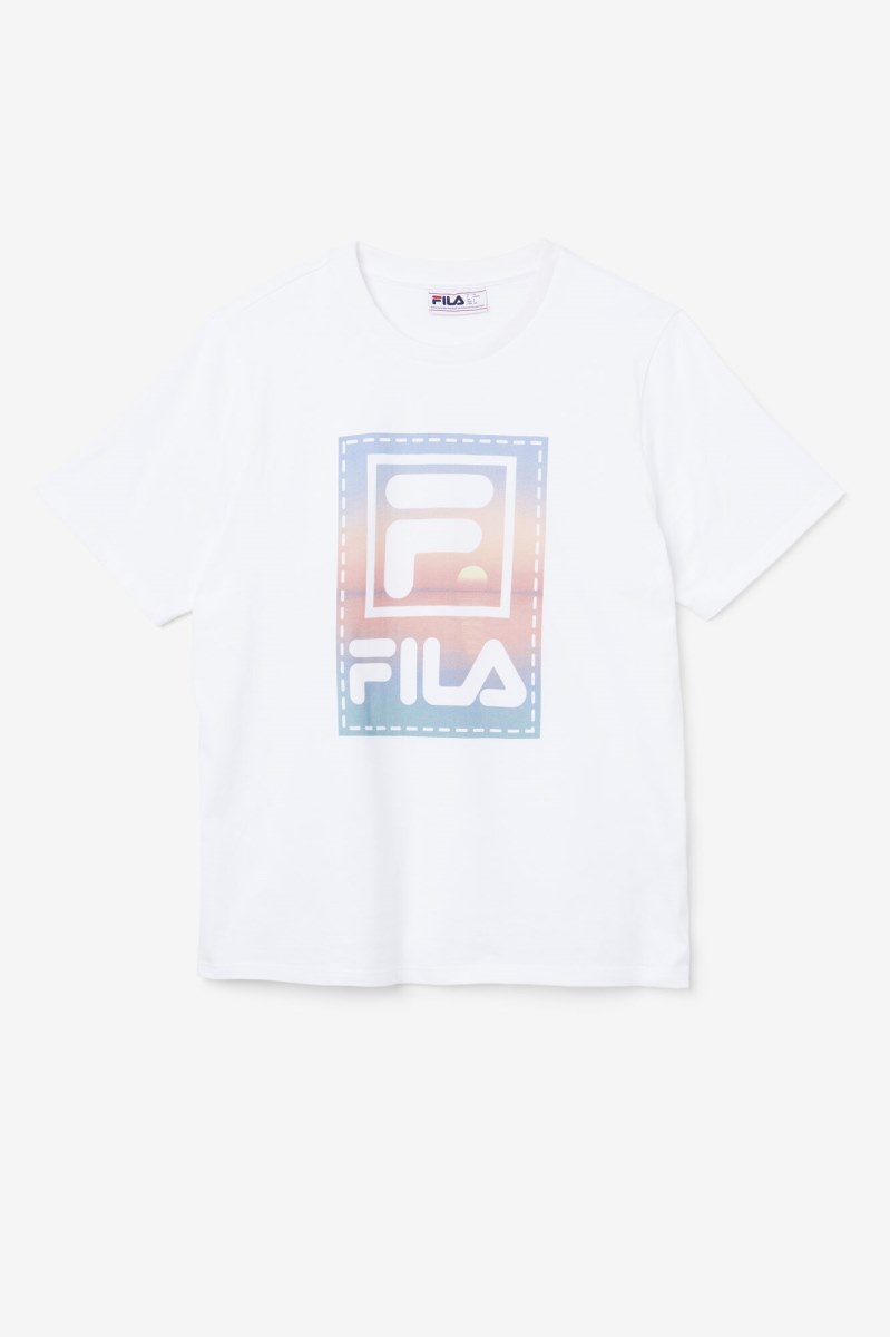 Fila Spieten Tee T Shirts Herre Hvide | 167-LOUJEG