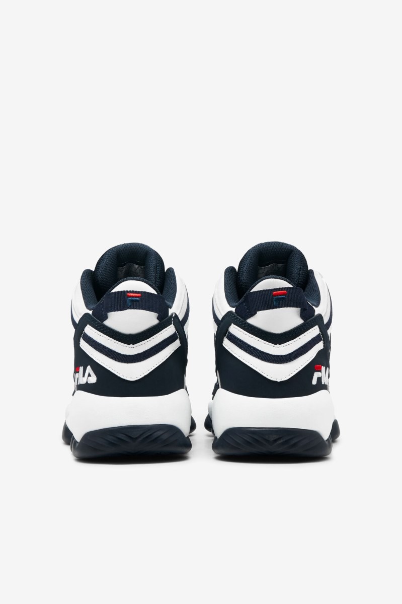 Fila Stackhouse Spaghetti Sneakers Herre Hvide Mørkeblå Rød | 806-XOYECN