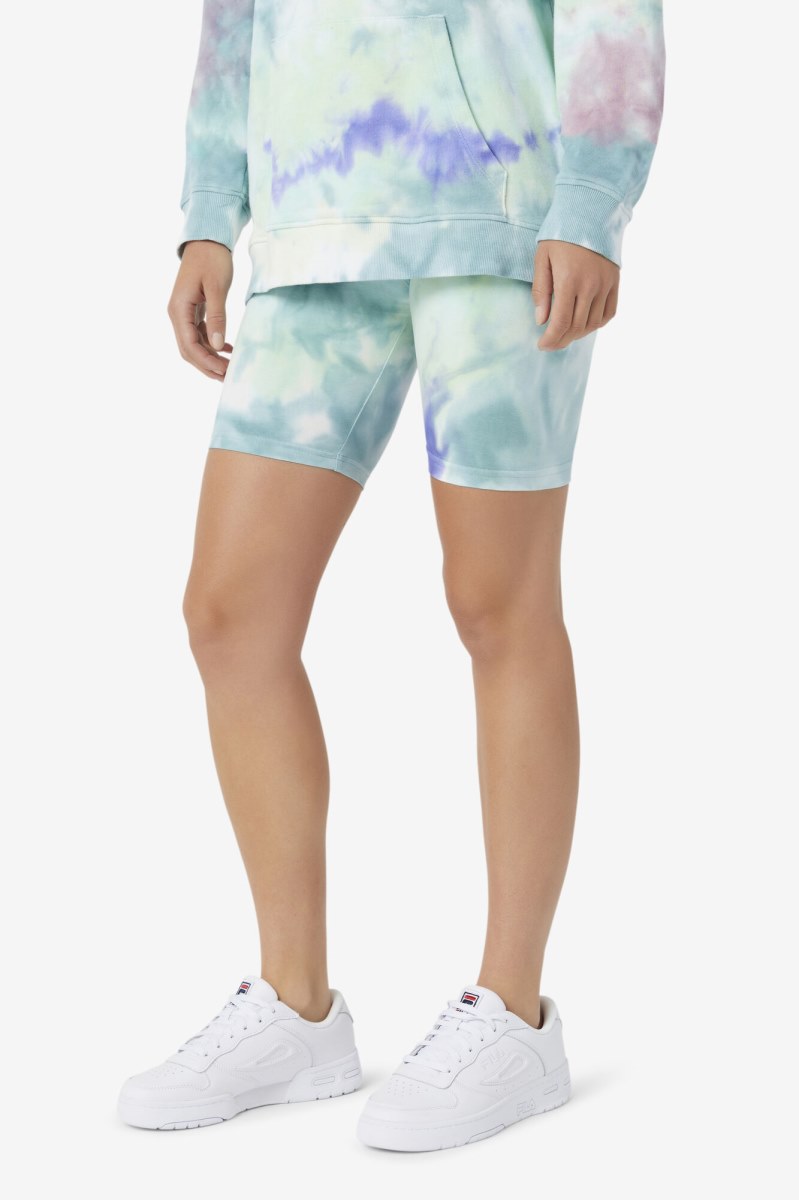 Fila Taima Tie Dye Cykelshorts Dame Blå | 201-GMWIFY