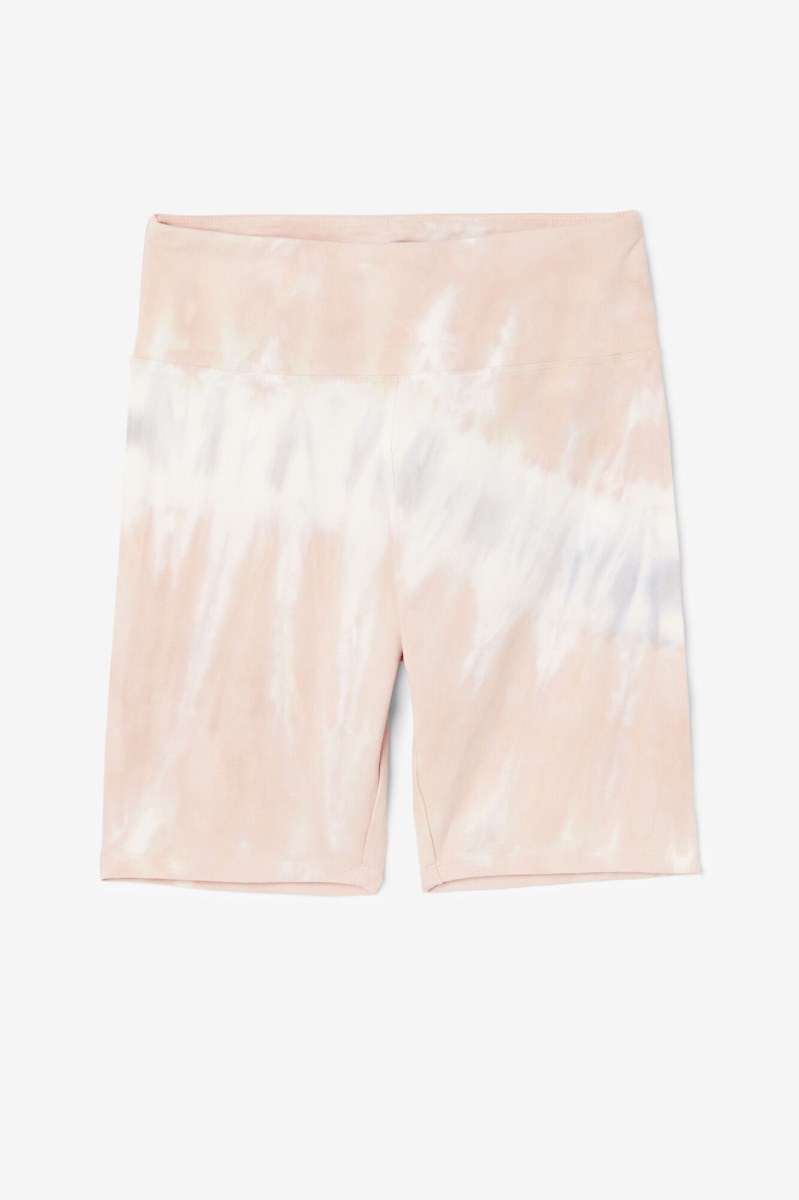 Fila Taima Tie Dye Cykelshorts Dame Hvide | 012-ZAEGNI