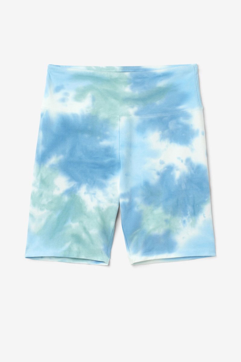 Fila Taima Tie Dye Cykelshorts Dame Hvide | 496-NEMJQH