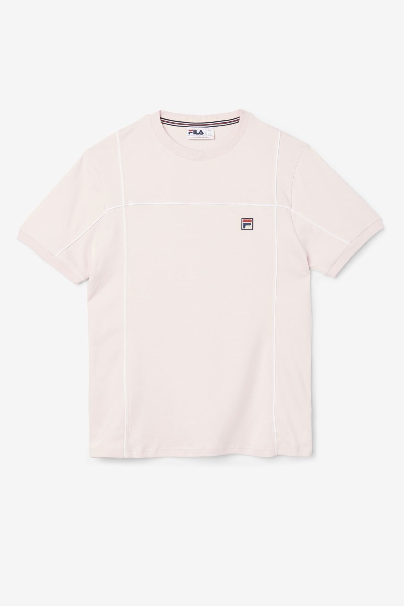 Fila Terrinda Crew T Shirts Herre Lyserød | 703-OQZKXG