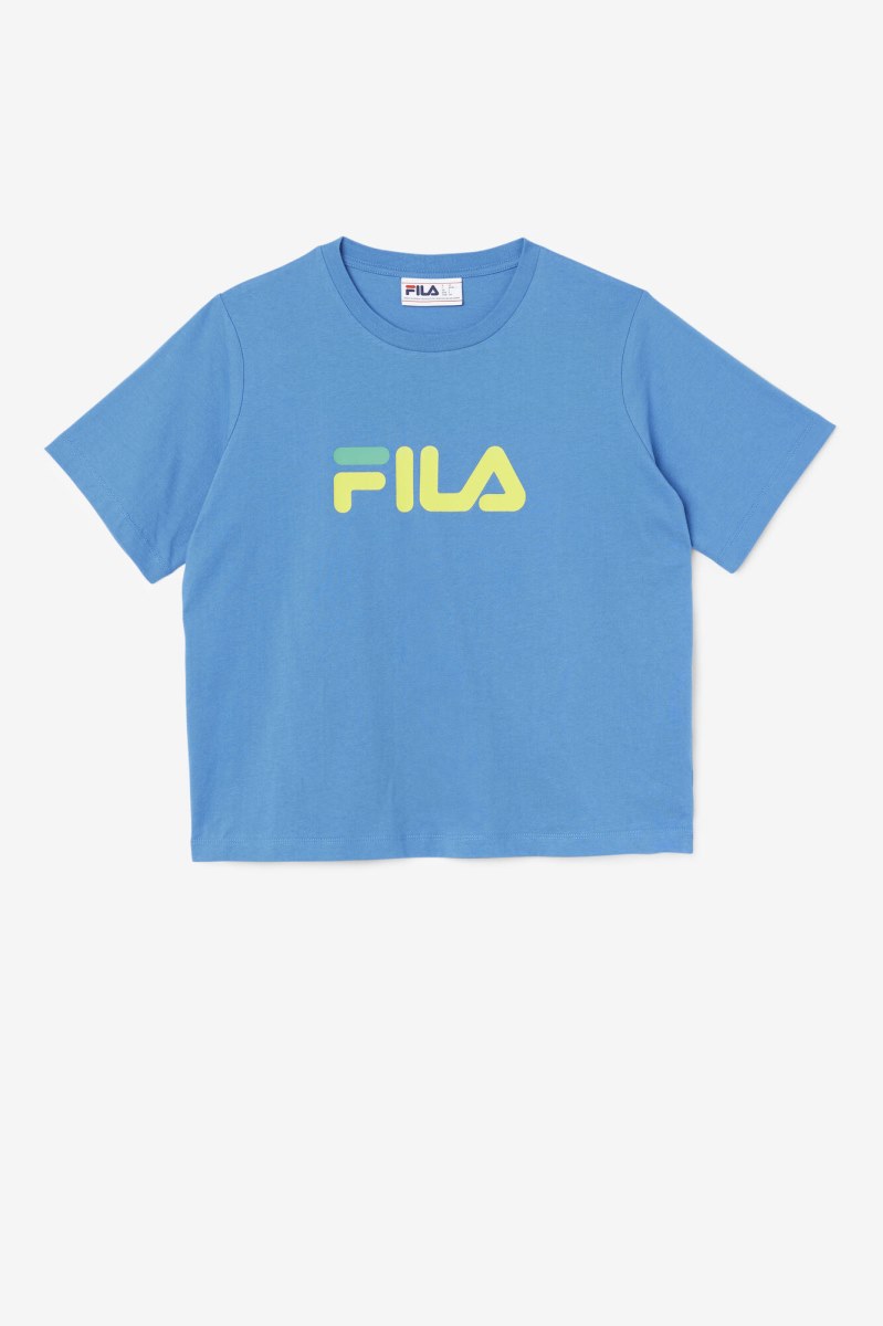 Fila Thea Tee T Shirts Dame Dyb Blå | 376-URJZKQ