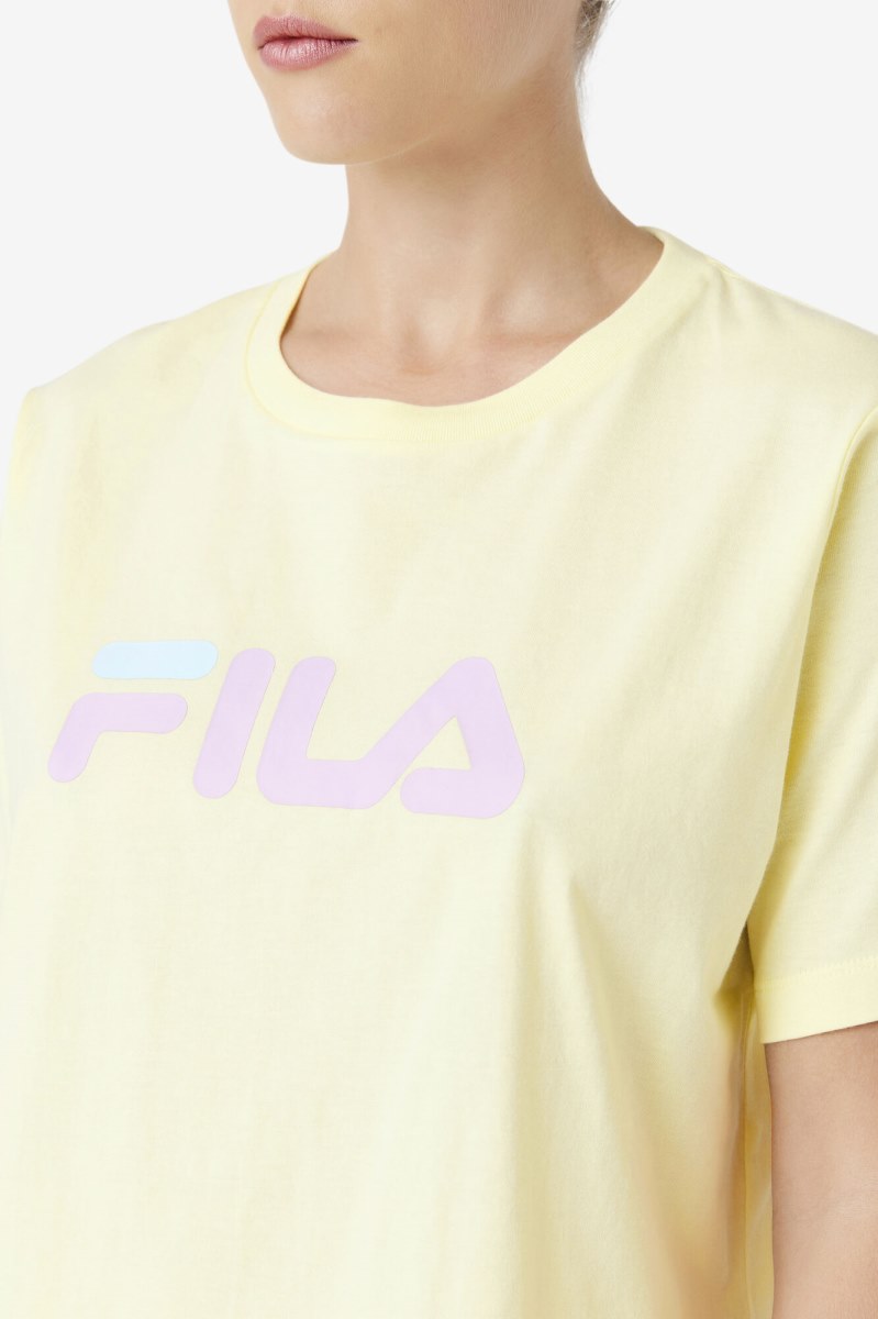 Fila Thea Tee T Shirts Dame Gul | 548-JSURQG