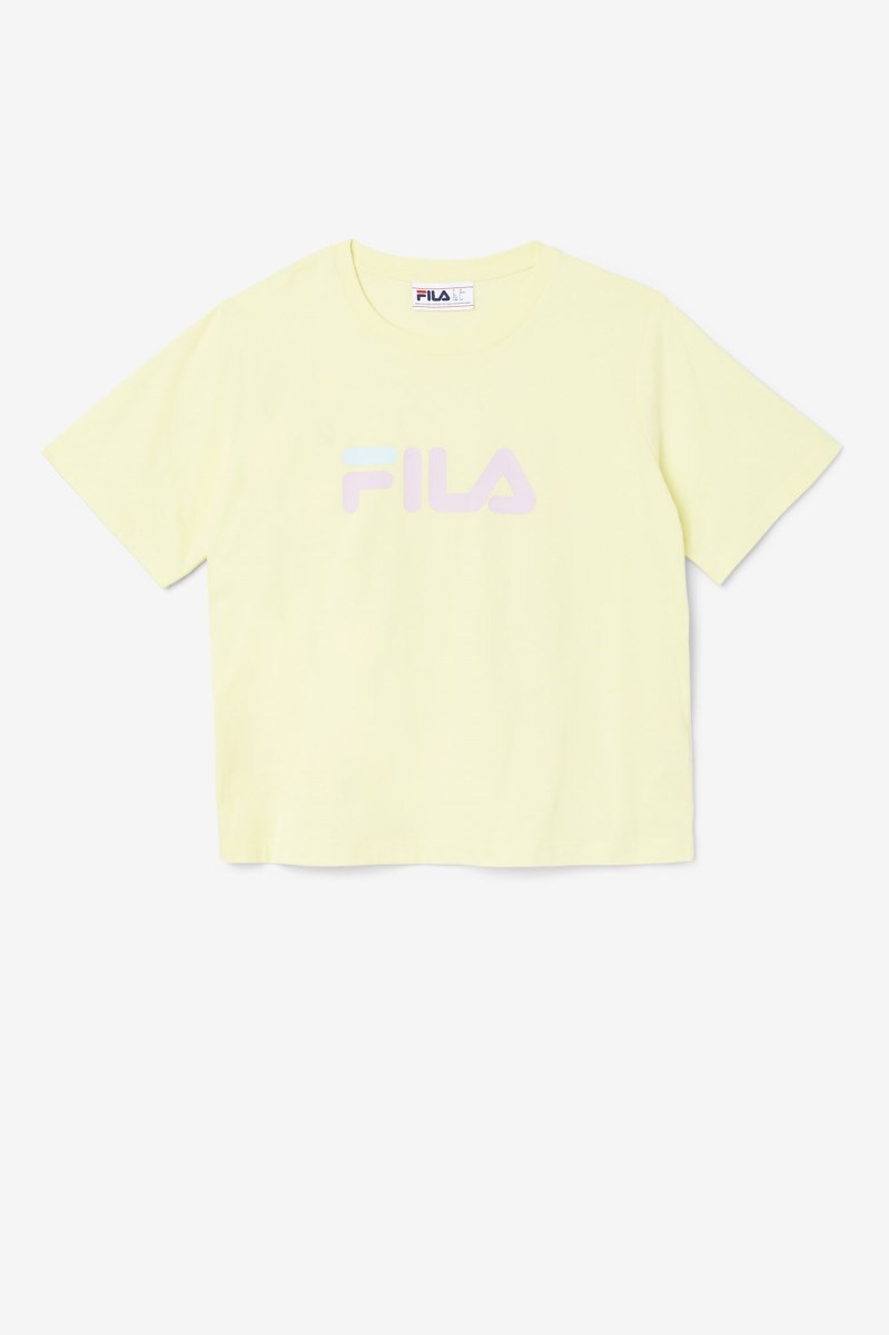 Fila Thea Tee T Shirts Dame Gul | 548-JSURQG