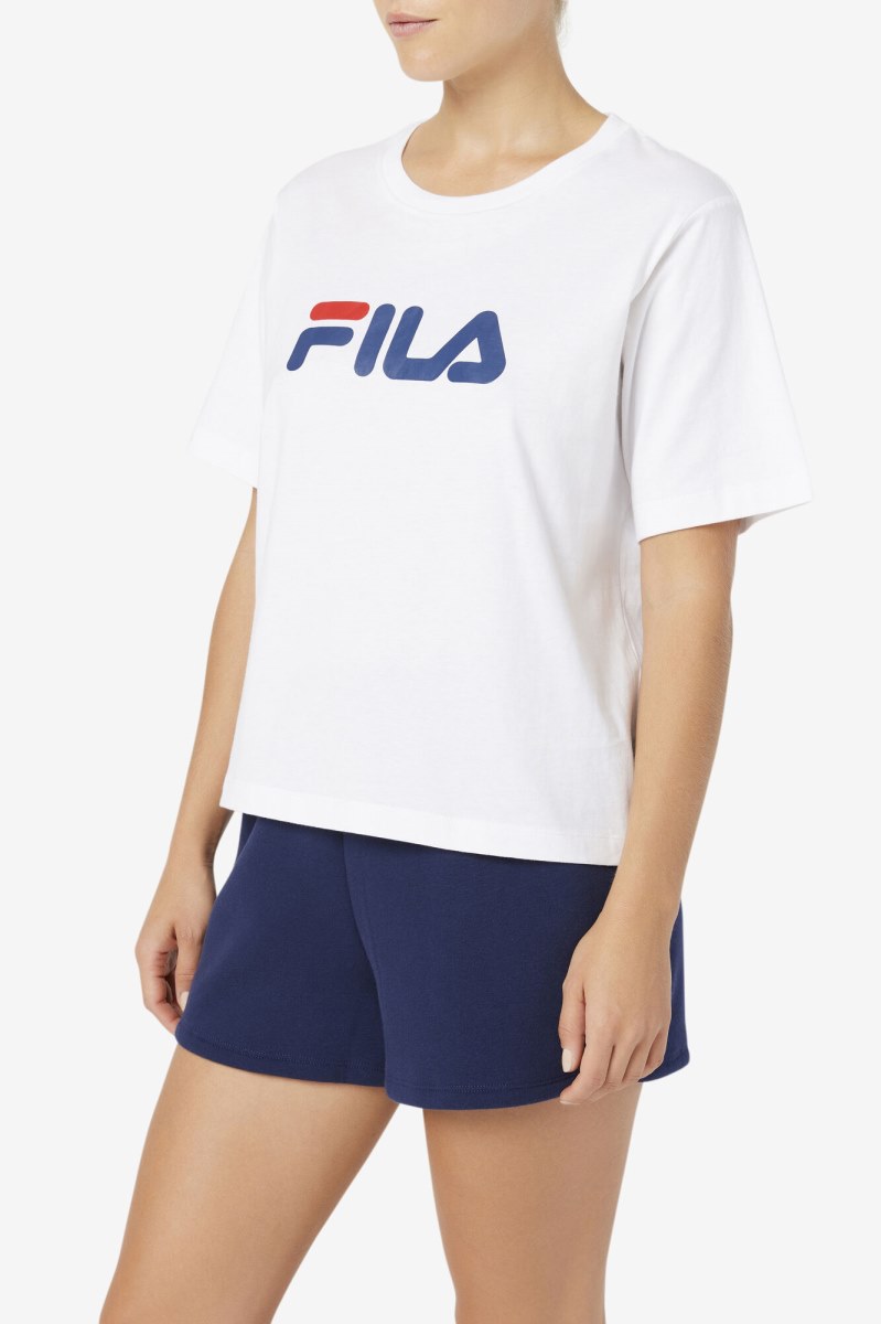 Fila Thea Tee T Shirts Dame Hvide | 642-GKQONC