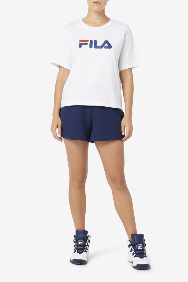 Fila Thea Tee T Shirts Dame Hvide | 642-GKQONC