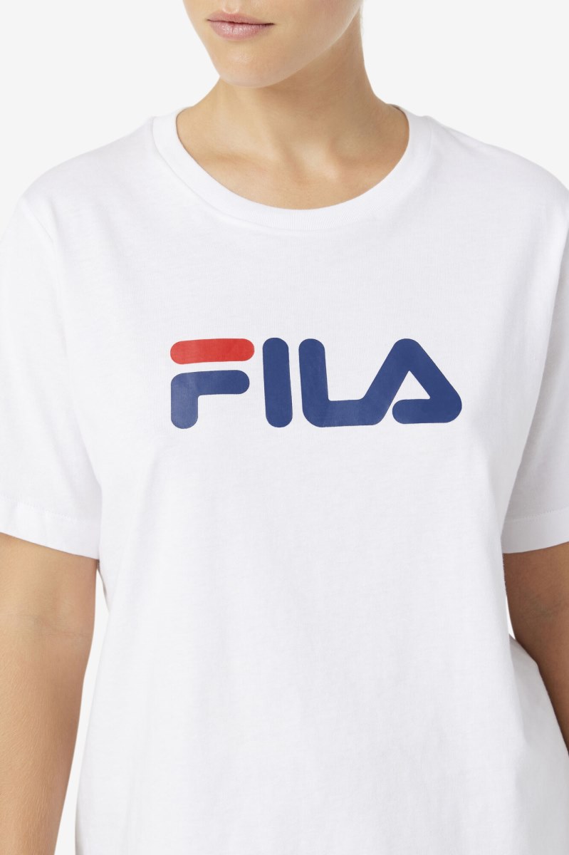 Fila Thea Tee T Shirts Dame Hvide | 642-GKQONC