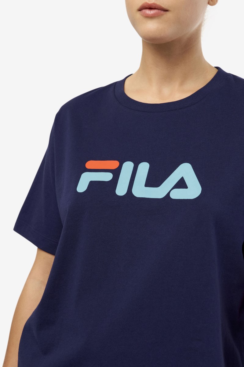 Fila Thea Tee T Shirts Dame Mørkeblå | 725-ZXWHGM