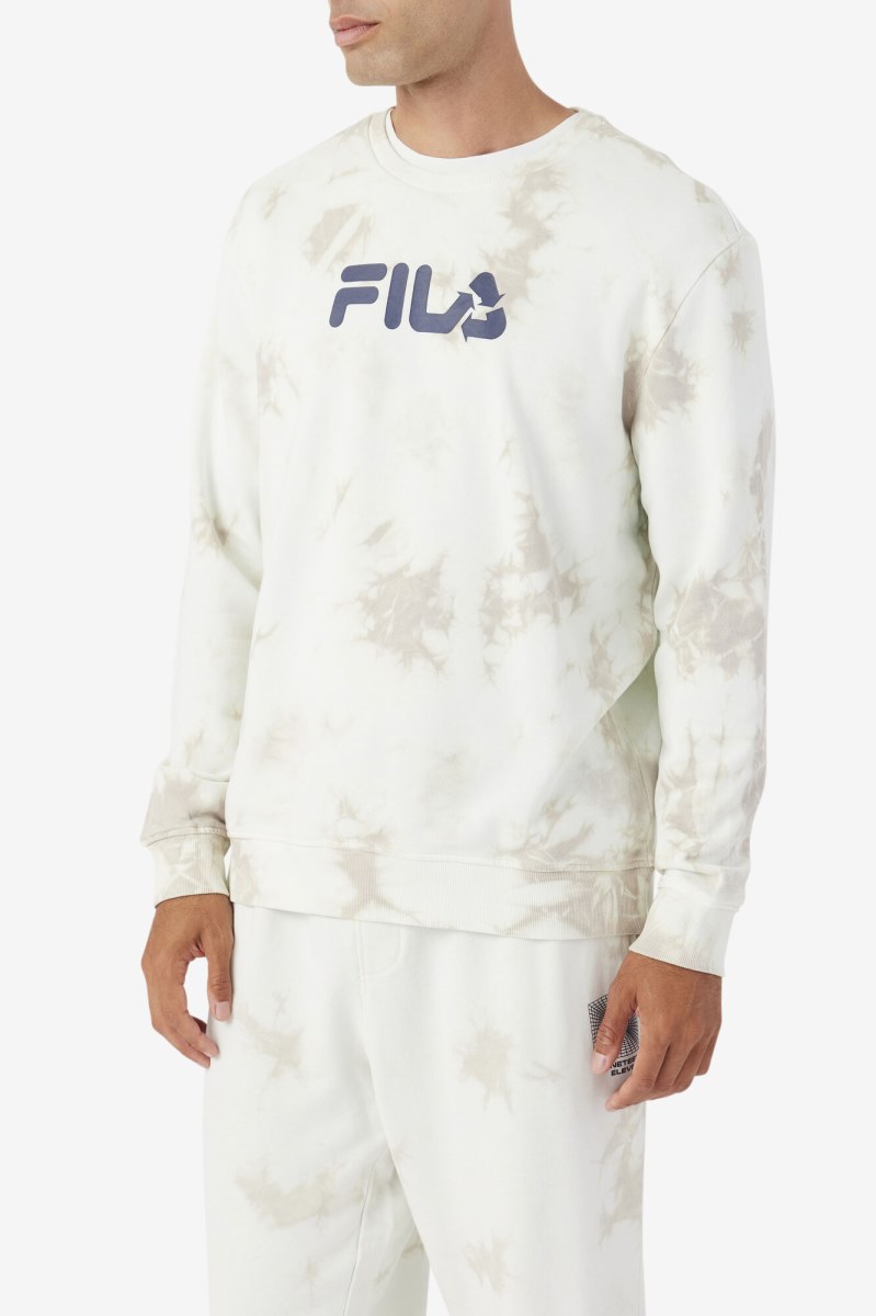 Fila Uplee Crew Sweatshirts Dame Grå Mørkeblå | 135-WYUVQJ