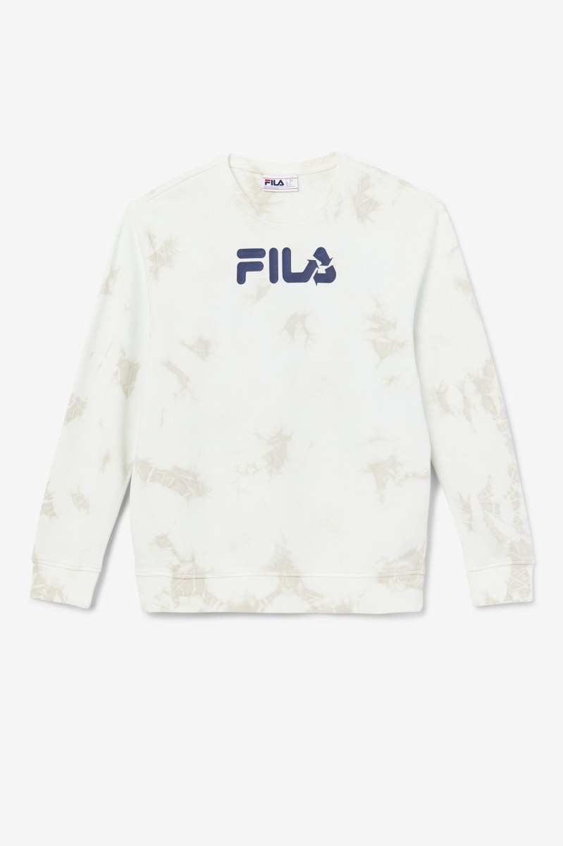 Fila Uplee Crew Sweatshirts Dame Grå Mørkeblå | 135-WYUVQJ