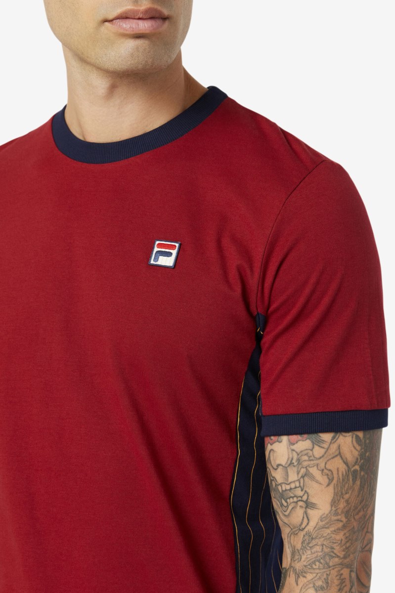 Fila Warner Tee T Shirts Herre Mørkeblå | 243-TUQJEK