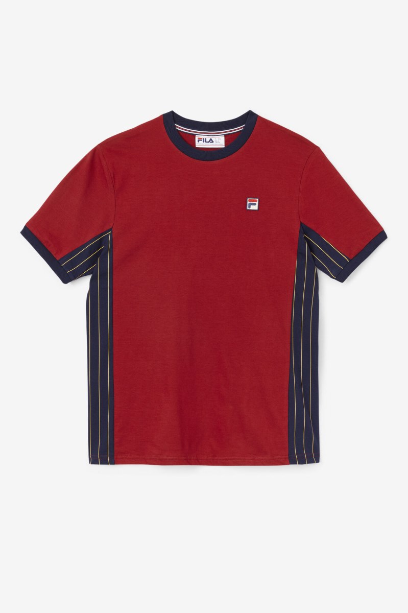 Fila Warner Tee T Shirts Herre Mørkeblå | 250-MVIKPX