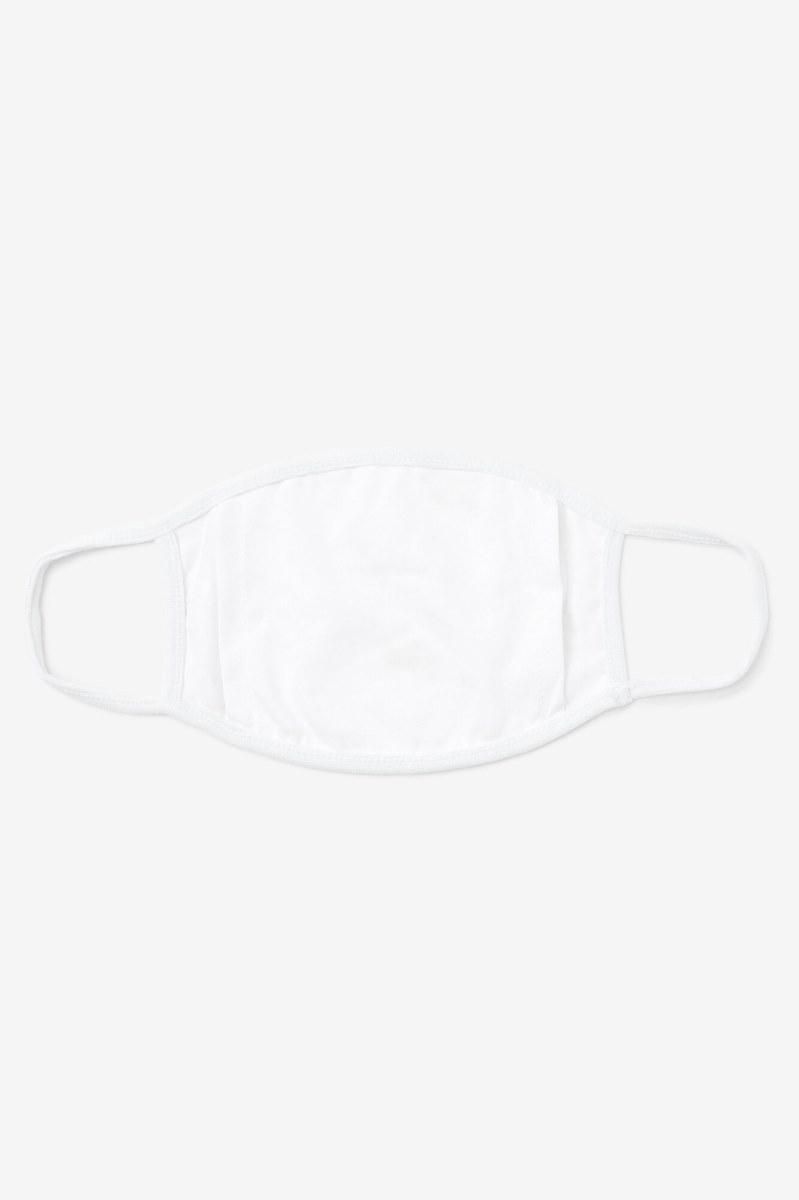 Fila White Print Face Mask Udstyr Dame Hvide | 827-PXENYF