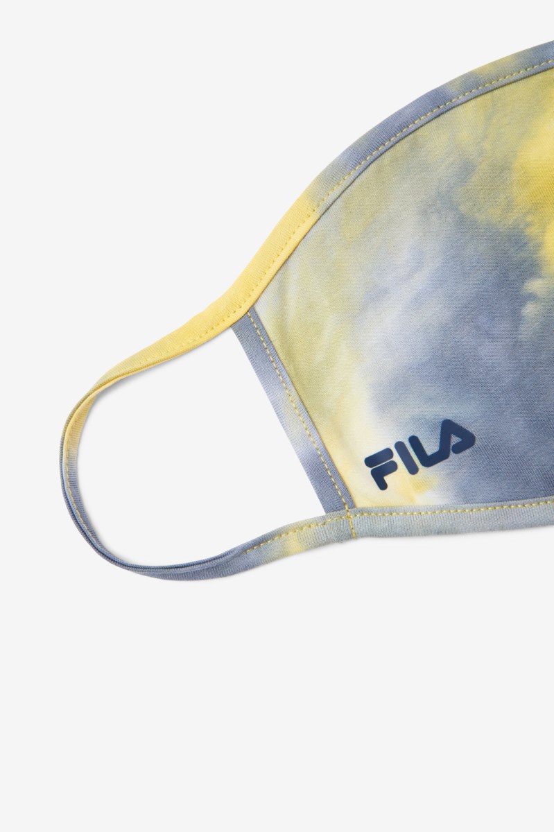 Fila Yellow Tie Dye Face Mask Udstyr Dame Gul | 751-MJZIEK