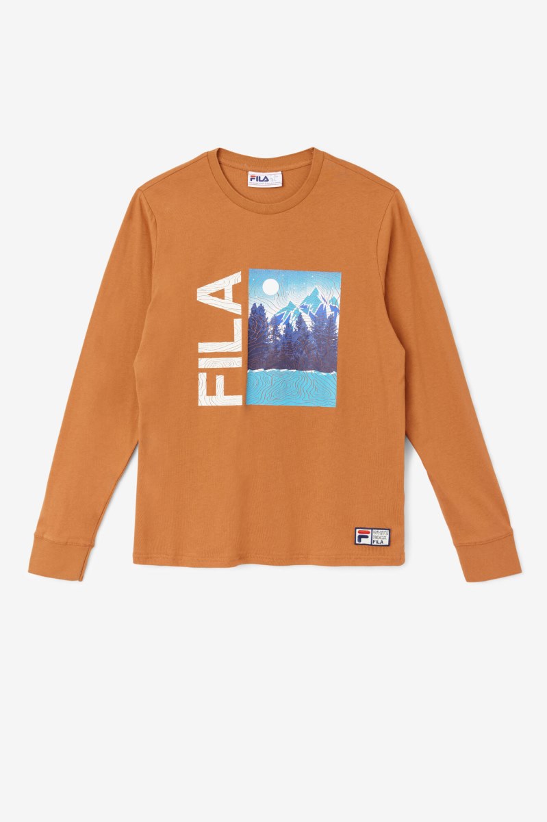 Fila Yenisei Tee Long Sleeve Herre Hvide | 046-OEFWSJ