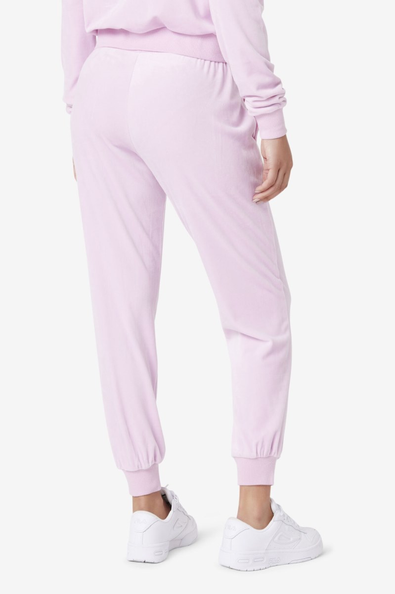 Fila Zura Velour Joggers Dame Lilla | 590-UJGVWM