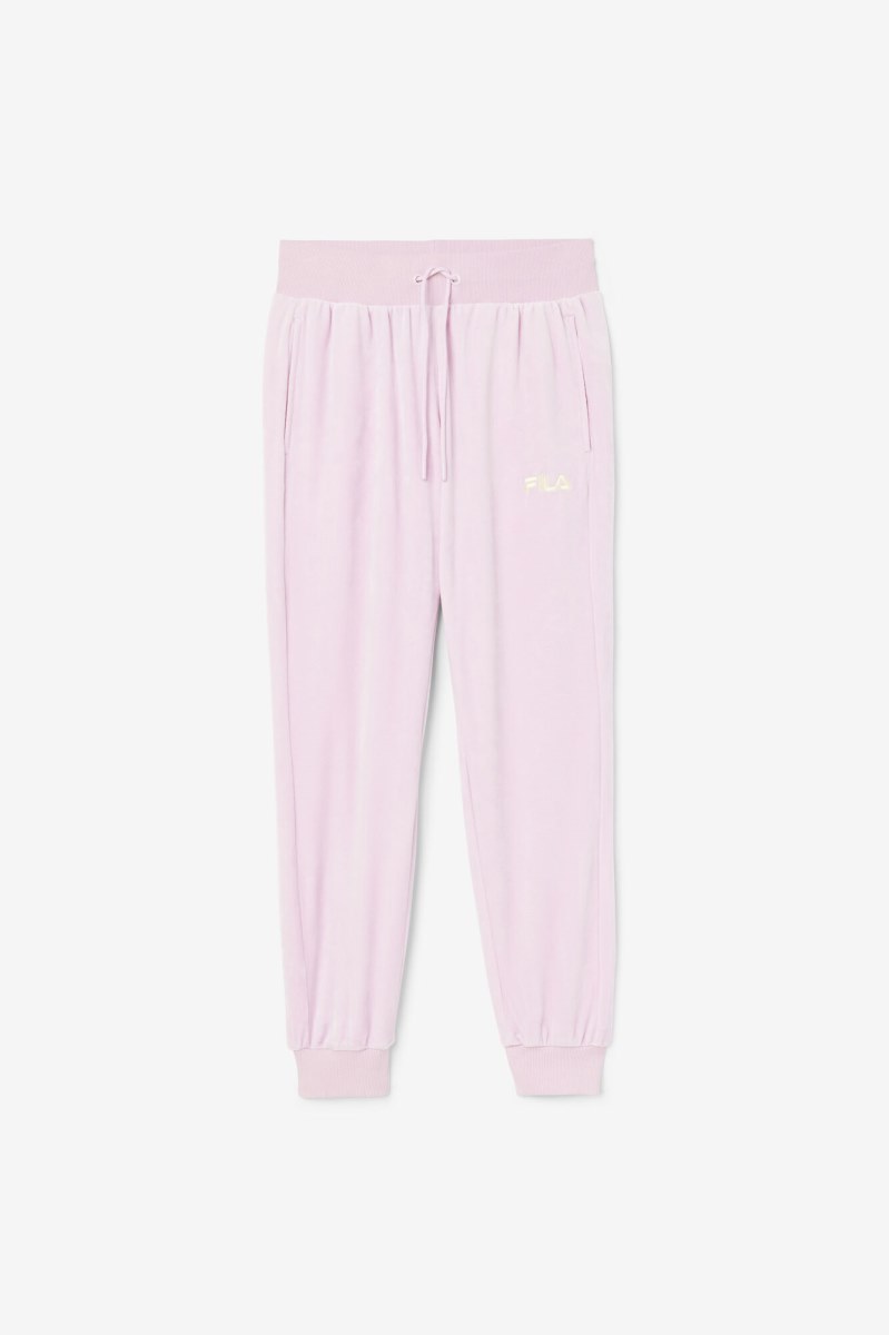 Fila Zura Velour Joggers Dame Lilla | 590-UJGVWM