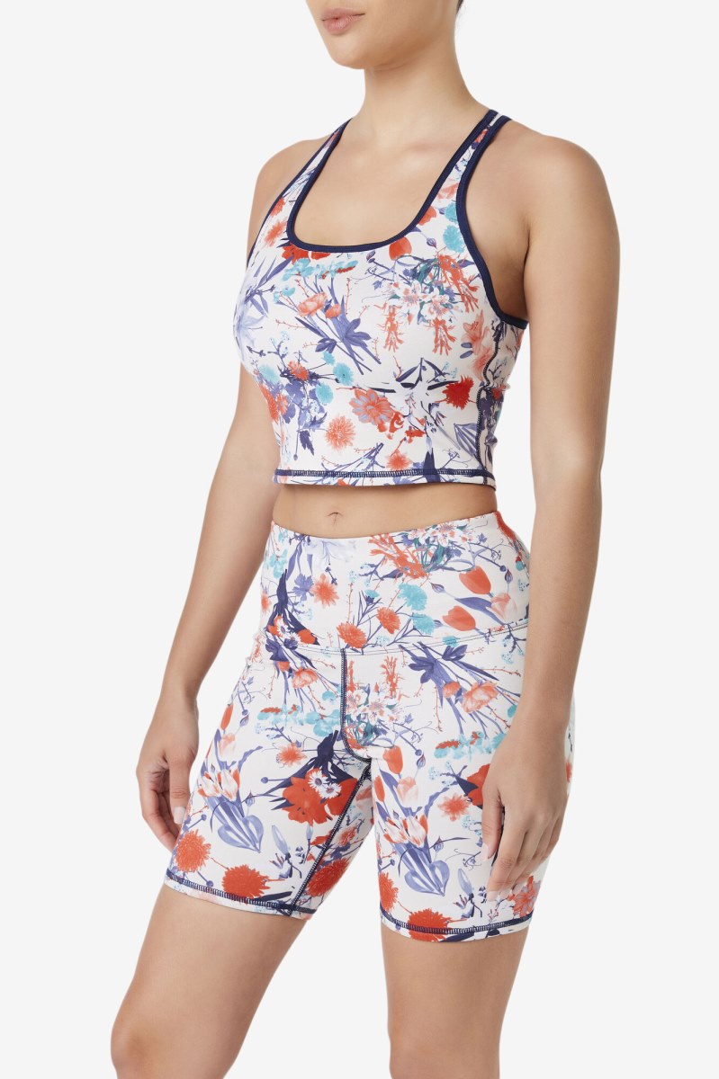 Fila Zuri Reversible Crop Tank Top Dame Mørkeblå | 251-GSTXOC